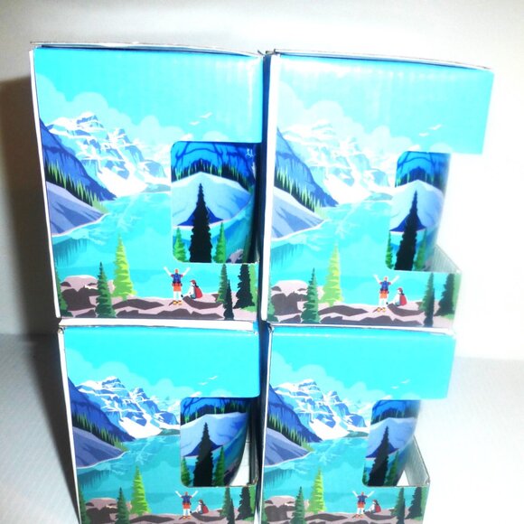 bsm 4x MORAINE LAKE Coffee MUGS Coffee Mug Banff Mountains Glacier Lake Louise - Picture 3 of 11